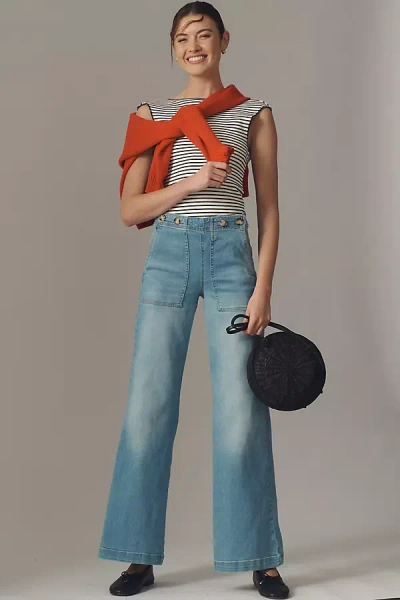 Pilcro The Kit High-rise Wide-leg Utility Trouser Jeans By  In Blue