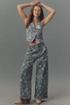 Pilcro The Leon Double Hem High-rise Barrel Jeans By : Floral Edition