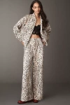 Pilcro The Leon Double Hem High-rise Wide-leg Cuffed Jeans By  In Animal Print