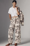 Pilcro The Leon Double Hem High-rise Wide-leg Cuffed Jeans By  In Neutral