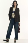 Pilcro The Lonnie Cuffed High-rise Crop Jeans By  In Blue