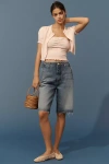 PILCRO THE LONNIE HIGH-RISE DENIM BERMUDA SHORTS