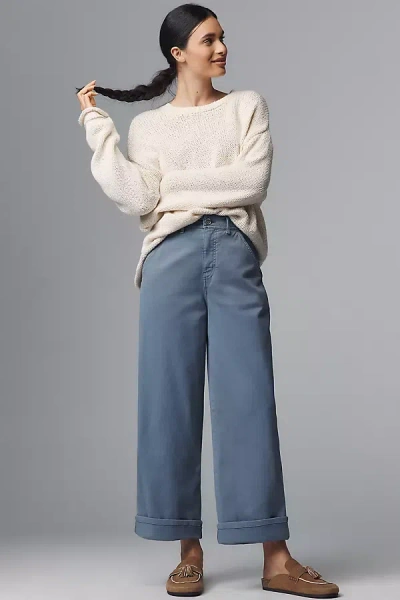 Pilcro The Mason High-rise Relaxed Gaucho Ankle Jeans By  Pants In Blue