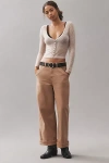 Pilcro The Mason High-rise Relaxed Gaucho Ankle Jeans By  Pants In Brown