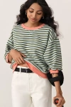 Pilcro The Niki Bubble Sweatshirt By  In Blue
