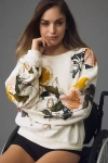 Pilcro The Niki Bubble Sweatshirt By : Leigh Viner Edition In Multicolor