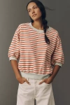 Pilcro The Niki Bubble Sweatshirt By  In Red