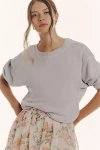 Pilcro The Niki Bubble Sweatshirt By  In Purple
