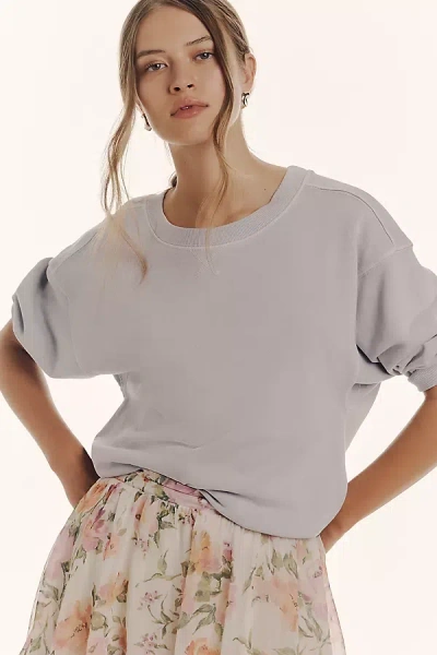Pilcro The Niki Bubble Sweatshirt By  In Purple