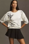 Pilcro The Niki Bubble Sweatshirt By  In White