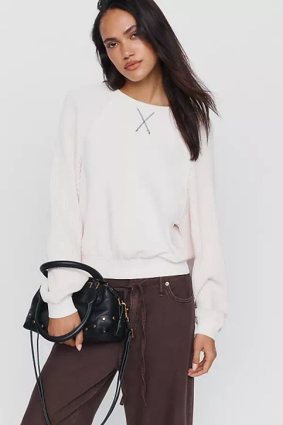 Pilcro The Niki Bubble Sweatshirt By  In Neutral