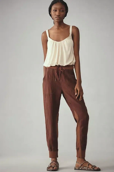 Pilcro The Nomad High-rise Joggers Pants In Brown