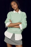 Pilcro The Oaklyn Cozy Crew-neck Sweatshirt By  In Green