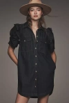 Pilcro The Ozzi Ruffle-sleeve Shirtdress By  In Blue