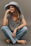 Pilcro The Quinn Short-sleeve V-neck Tee By  In Gray