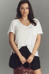 Pilcro The Quinn Short-sleeve V-neck Tee By  In White