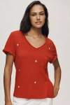 Pilcro The Quinn Short-sleeve V-neck Tee By  In Multi