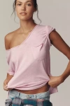 Pilcro The Quinn Short-sleeve V-neck Tee By  In Pink