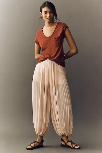 Pilcro The Quinn Short-sleeve V-neck Tee By  In Brown