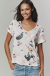 Pilcro The Quinn Short-sleeve V-neck Tee By  In White