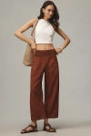 Pilcro The Reese Smocked Pull-on Barrel Pants By : Linen Blend Edition