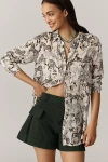 Pilcro The Romy Relaxed Buttondown Shirt By  In Sand