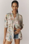 Pilcro The Romy Relaxed Buttondown Shirt By  In Multi