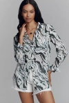 Pilcro The Romy Relaxed Buttondown Shirt By  In Blue