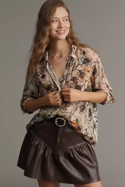 Pilcro The Romy Relaxed Buttondown Shirt By  In Multi