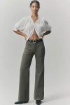 Pilcro The Rylan Relaxed High-rise Flare Pants By  In Green