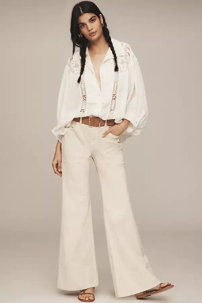 Pilcro The Rylan Relaxed High-rise Flare Pants By  In White