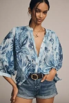 Pilcro The Sidney Batwing Blouse By  In Blue