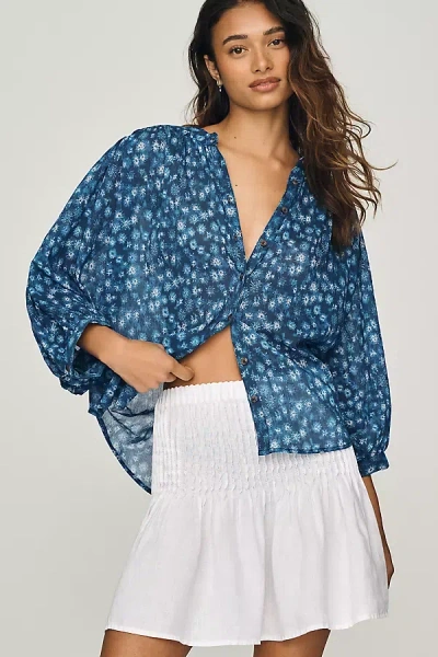 Pilcro The Sidney Batwing Blouse By  In Blue