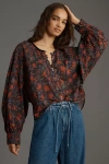 PILCRO THE SIDNEY BATWING BLOUSE BY PILCRO: BUTTON LOOP EDITION