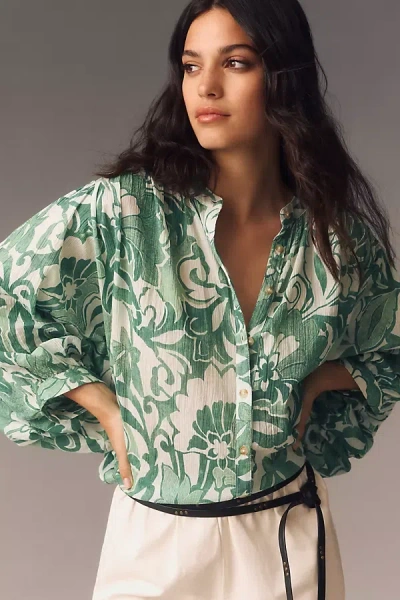 Pilcro The Sidney Batwing Blouse By  In Green