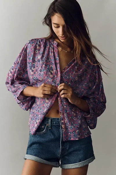Pilcro The Sidney Batwing Blouse By  In Purple