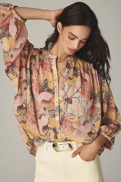 Pilcro The Sidney Batwing Blouse By : Shrunken Edition In Multicolor