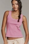 Pilcro The Sunny Scoop-neck Tank Top By  In Gold
