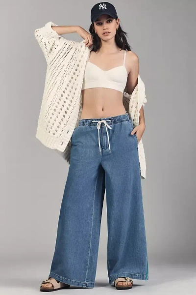 Pilcro The Surfer Drawstring Pull-on Jeans In Blue