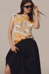 Pilcro The Vinnie Cotton-slub Crew-neck Muscle Tee By  In Orange