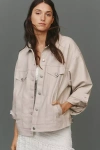 Pilcro The Weston Boyfriend Jacket By : Faux Leather Edition In Neutral