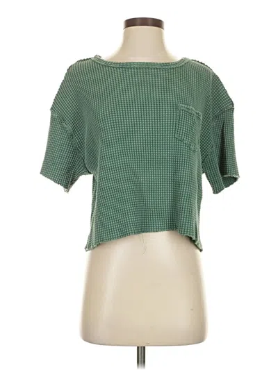 Pre-owned Pilcro Thermal Top Green Square Neckline Tops