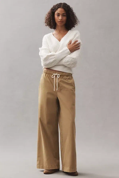Pilcro Tie-waist Pull-on Pants In Brown