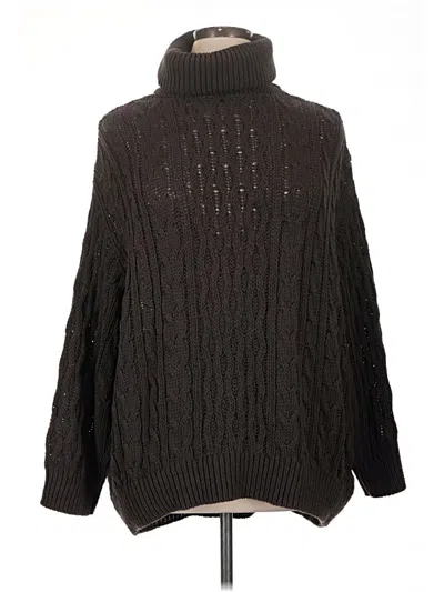 Pre-owned Pilcro Turtleneck Sweater In Black