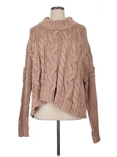Pre-owned Pilcro Turtleneck Sweater In Brown