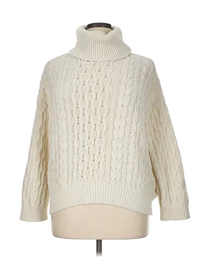 Pre-owned Pilcro Turtleneck Sweater In Ivory