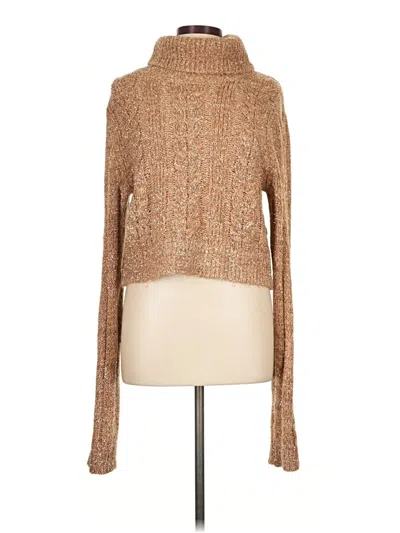 Pre-owned Pilcro Turtleneck Sweater In Tan