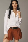 Pilcro Tuxedo Buttondown Shirt In White