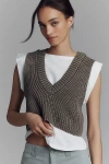 Pilcro Twofer Sweater Tee In Green
