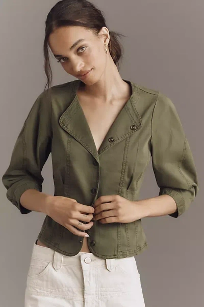 Pilcro Utility Corset Top In Gray